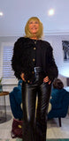 Arna Fringe Cardigan – Black or Olive Green Funky Knit
