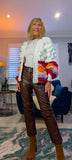 Lulu Chunky Cardigan with Balloon Sleeves & Bobble Detailing – Off White