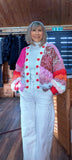 Abby Chunky Handmade Statement  Cardigan –Multi Coloured