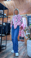Alexie -Rose Chunky Cardigan- Pink