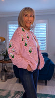 Alexie -Rose Chunky Cardigan- Pink
