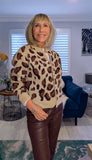 Bibi – Soft Chunky Leopard Print Cardigan