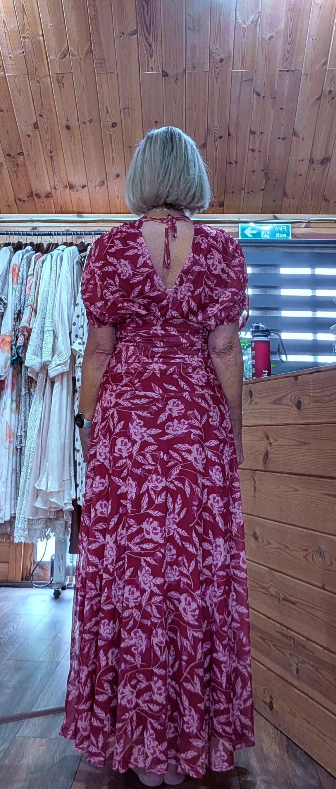 Valentina Floral Drape Maxi Dress – Summer  Dress