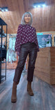 Nell Polka Dot Blouse – Bordeaux with White Polka Dots