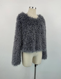 Fifi Grey Fringe Top – Long Sleeve Sweater Style