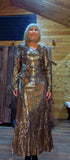 Gladys Gold  Statement Metallic Statement Dress