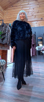 Gwendolyn Faux Fur Jacket – Slightly Cropped - Black