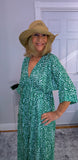 Romy Kimono Style Maxi Dress – Pink or Green Animal Print