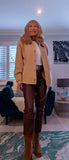 Judy Faux Fur Cotton Jacket- Soft Beige