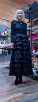 Imogen Black Tulle Dress – Knit Top & Layered Skirt