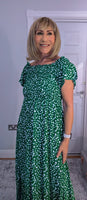 Lottie Dress – Ditsy Floral Shirred Maxi Dress | Off Shoulder Summer Dress | UK Sizes M–XXL