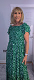 Lottie Dress – Ditsy Floral Shirred Maxi Dress | Off Shoulder Summer Dress | UK Sizes M–XXL