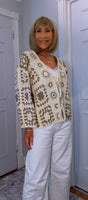 Piper Crochet Cardigan – Ivory & Beige Boho Style