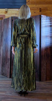 Donatella Gold & Black Dress – Tailored Fit with Wrap Bust