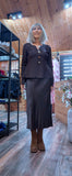 Gretchen Jewel Button Cardigan – Chocolate