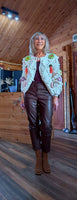 Athena Chunky Cardigan – 3D Fruit & Flower Detail with Sparkly Buttons