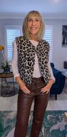 Jada – Sleeveless Leopard Print Gilet Cardigan