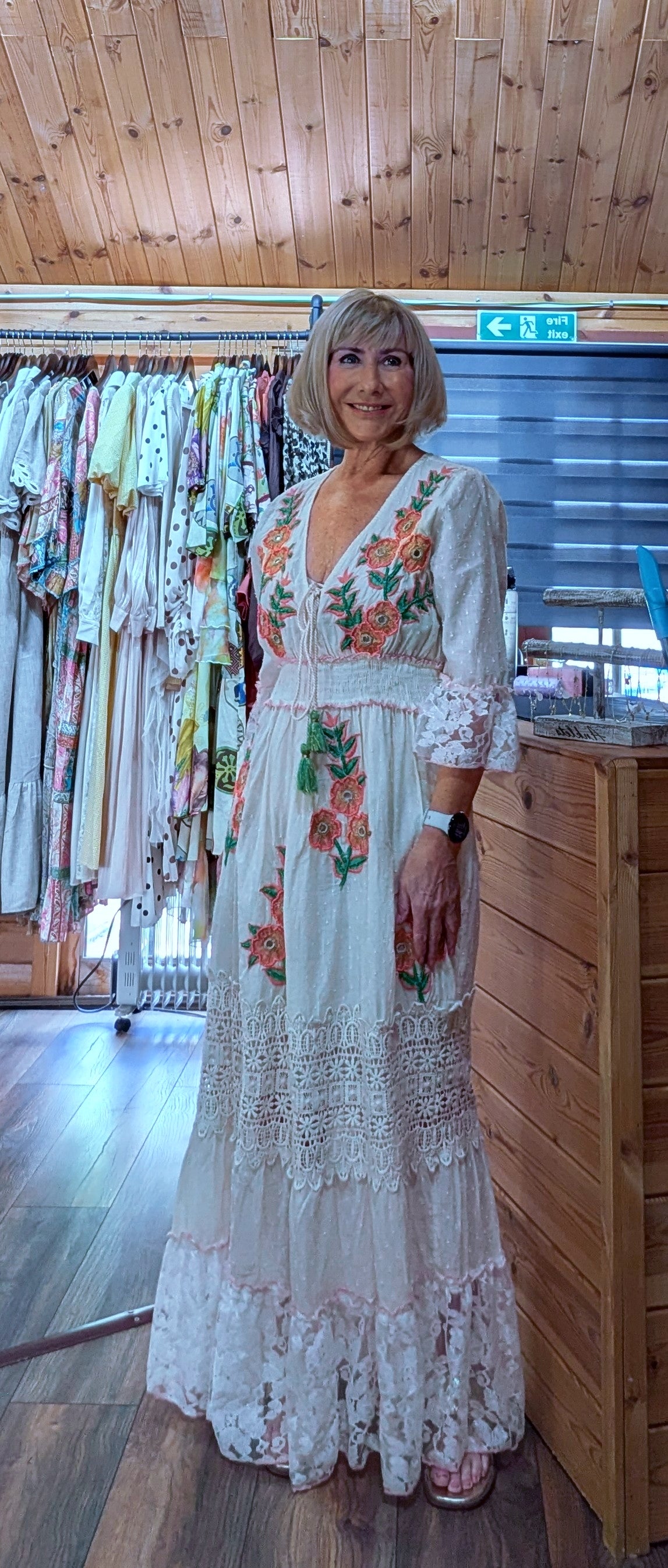 Boho maxi dress with embroidery styled by ditsydi