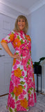 Josephine Pink Floral Cotton Shirt Dress with Tie Belt – Button-Up Summer Style