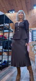Gretchen Jewel Button Cardigan – Chocolate