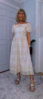 Dorothy Ivory Embroidered Cotton Midi Dress