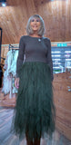 Anastasia Tulle Dress - Waterfall Skirt & Scoop Neck Sweater Top