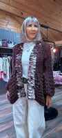 Honor Chunky Knit Cardigan – Sequins & Pagoda  Sleeves