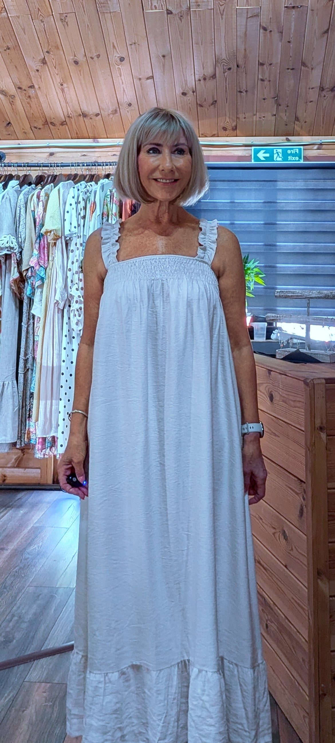 Frill strap sundress styled by ditsydi