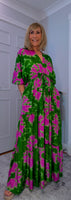 Elodie Bohemian Silk Maxi Dress