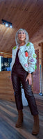 Athena Chunky Cardigan – 3D Fruit & Flower Detail with Sparkly Buttons