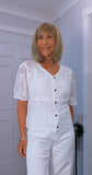 Mindy Crochet Cardigan – Vintage Puff Sleeve Knitwear