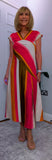 Emmy Linen Look Midi Dress – Fuchsia or Rust for Petites