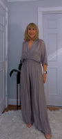 Josie Silk Jumpsuit – Elegant Wide-Leg One Piece, Soft Feel