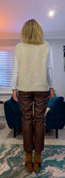 Pixie Sleeveless Bouclé Jumper – Ecru, Oversized & Soft