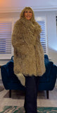Norma Mongolian Faux Fur Coat - Taupe Statement Style