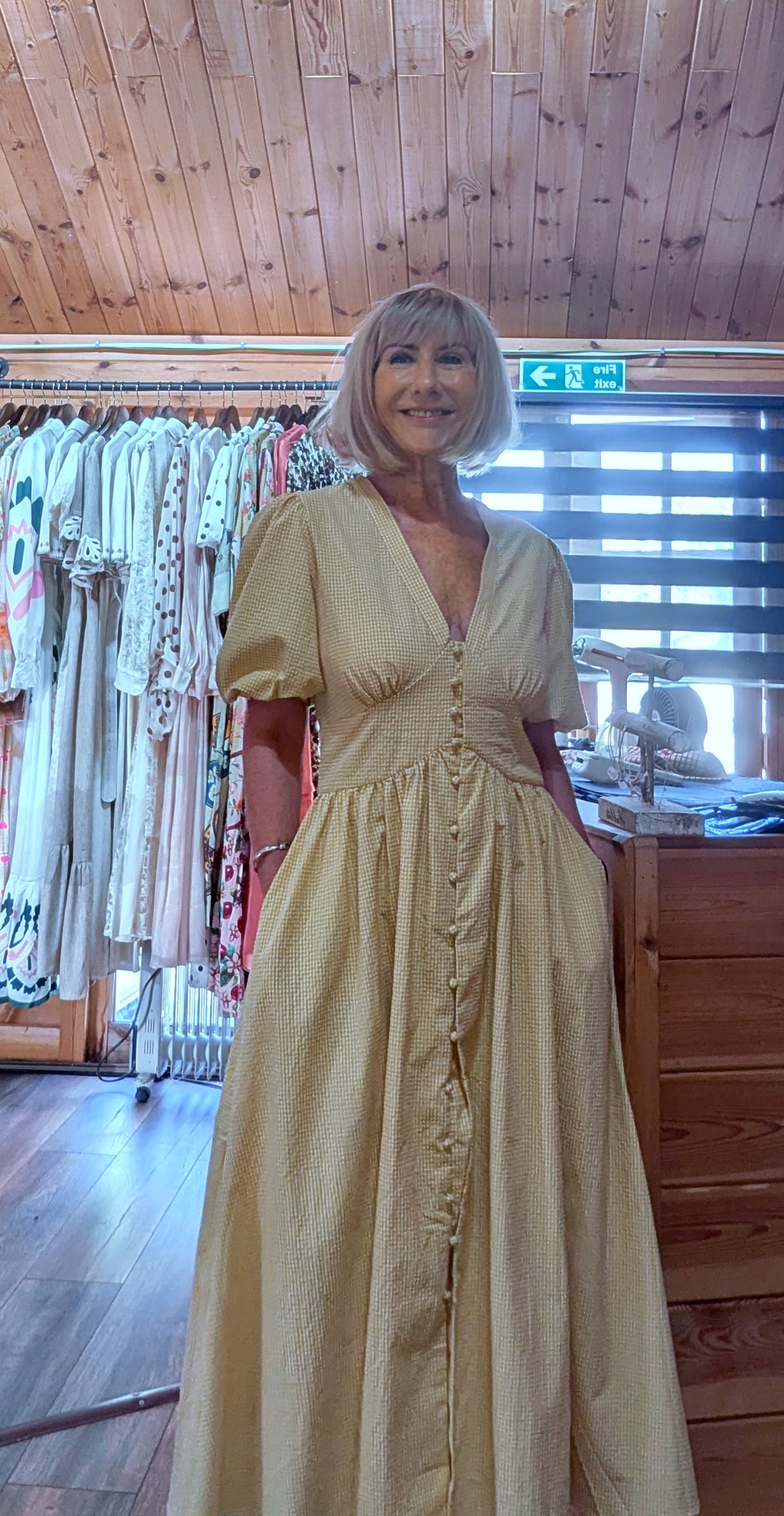Cottage core midi dress with secret pockets 