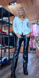 Marty Light Grey Sweater – V-Neck with Sparkly Bow Detail