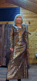 Gladys Gold  Statement Metallic Statement Dress 