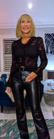 Florence Lace Top – Elegant Lace Detail with Flared Cuffs