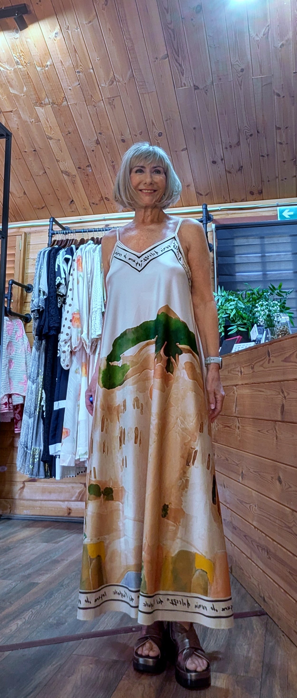 Nola Artistic Print Maxi Dress styled by ditsydi