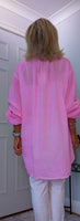Hilary Cotton Blouse – Vivid Pink Oversized