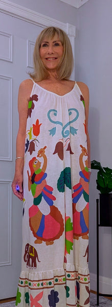 Elana Linen Blend Maxi Dress