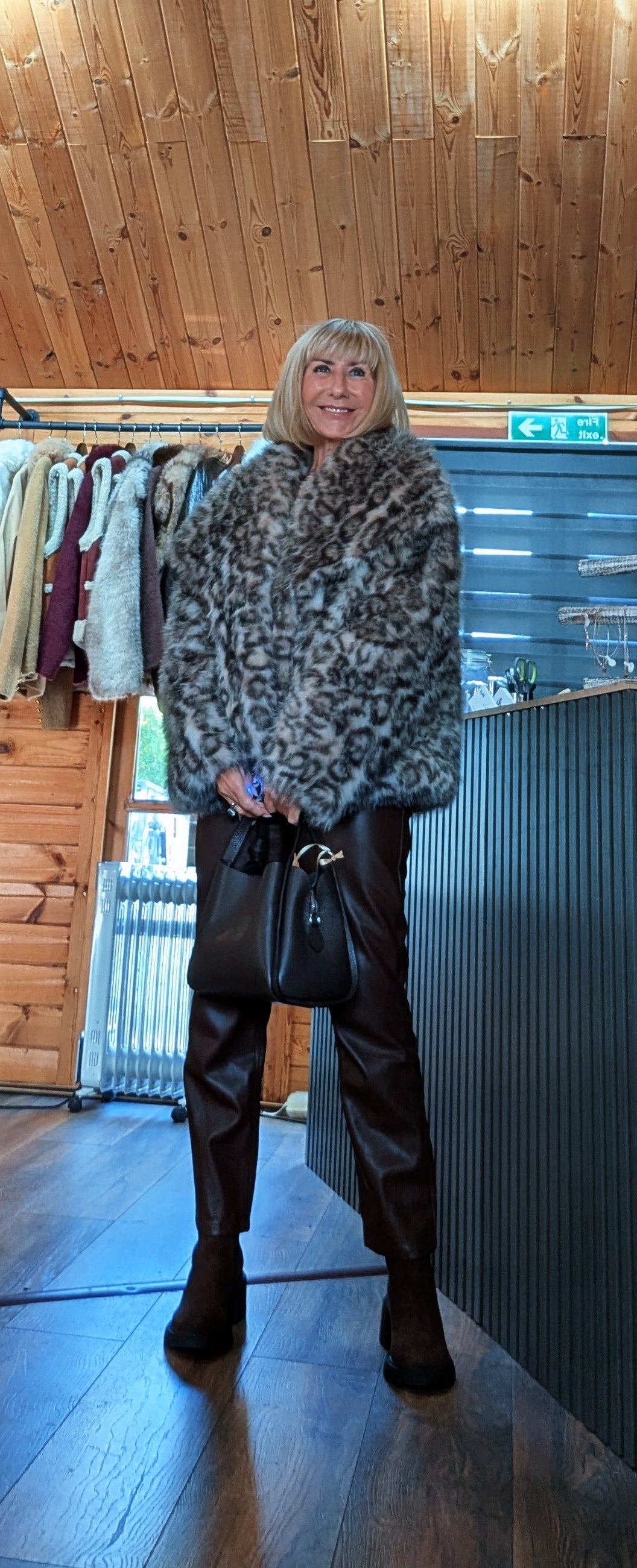 Minnie Leopard Faux Fur Coat styled by ditsydi