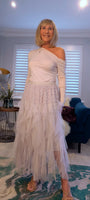 Tilly Tulle Skirt – Taupe Layered Frilled Party Style