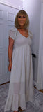 Eadie Shirred Prairie Dress – Cotton - Ecru - Terracotta