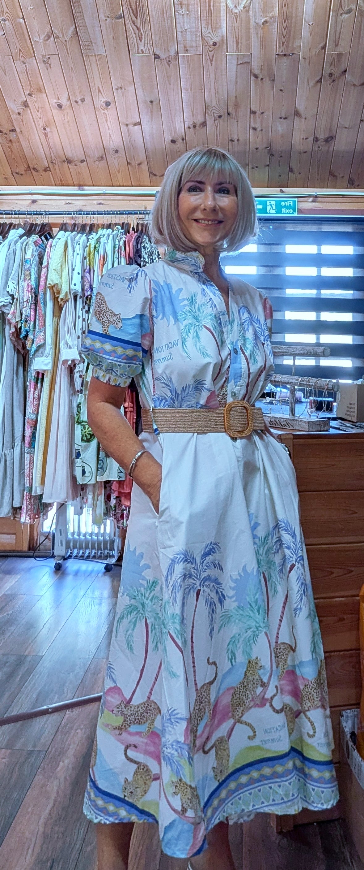 Close up  Cassia  Shirt Cotton Midi Dress styled by ditsydi UK