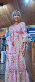 Clara Pink Boho Maxi Dress – Embroidered, Sequinned Made of  Cotton