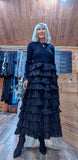 Imogen Black Tulle Dress – Knit Top & Layered Skirt