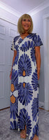 Gianna Dress – Soft Jersey Floral Dress with Shirred Waist (Sizes 8–18)