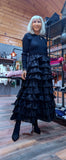 Imogen Black Tulle Dress – Knit Top & Layered Skirt